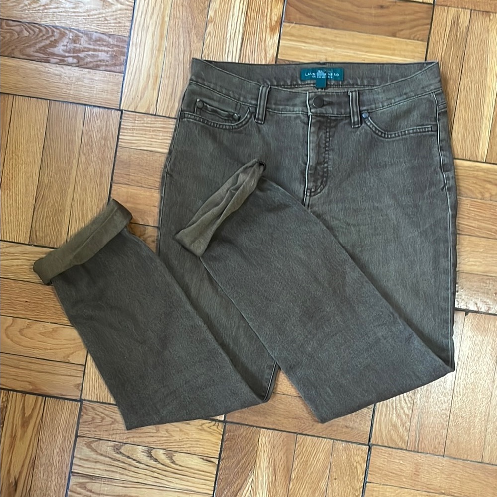 Ralph Lauren Classic Straight Olive Green Jeans